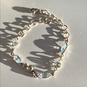 NWOT Sterling Silver Bracelet w topaz